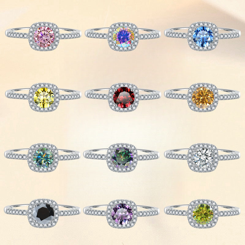 1 Carat Moissanite Ring 925 Sterling Silver