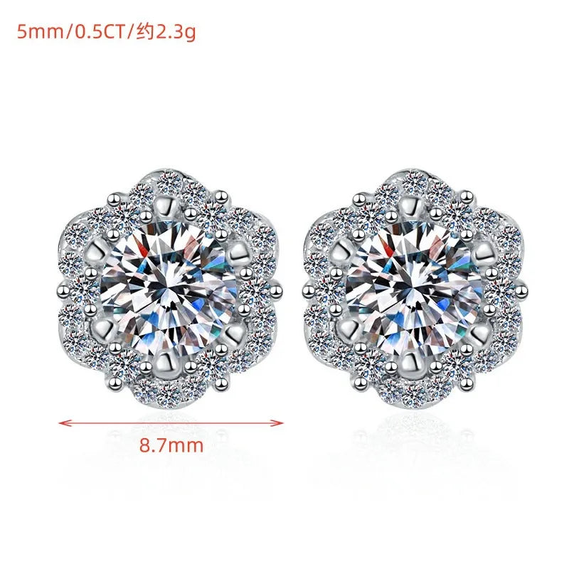 Color GRA Moissanite Earrings
