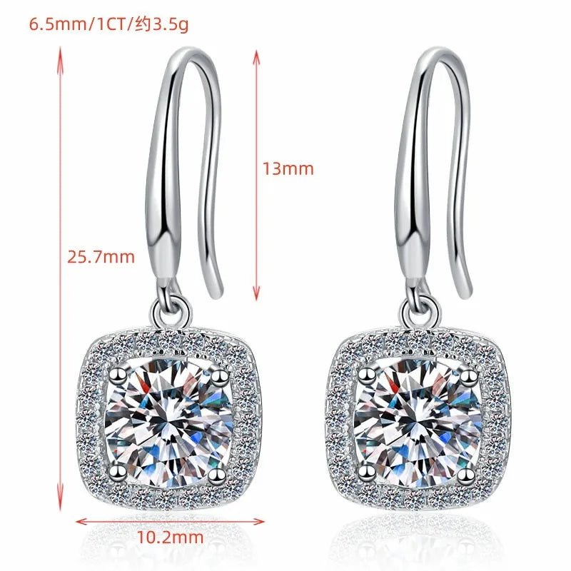 Personality Yellow Moissanite Earrings