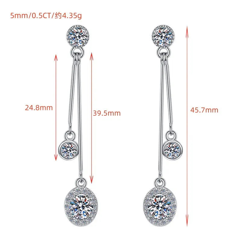 Tassel VVS Moissanite Earrings
