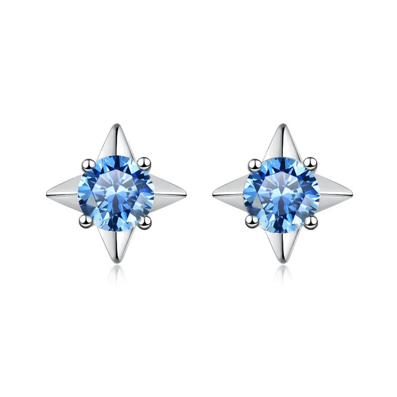 Star Pink Moissanite Earrings