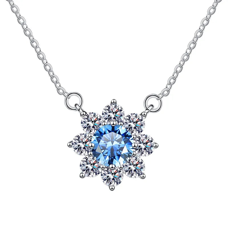 Snowflake 1 carat Moissanite Necklace