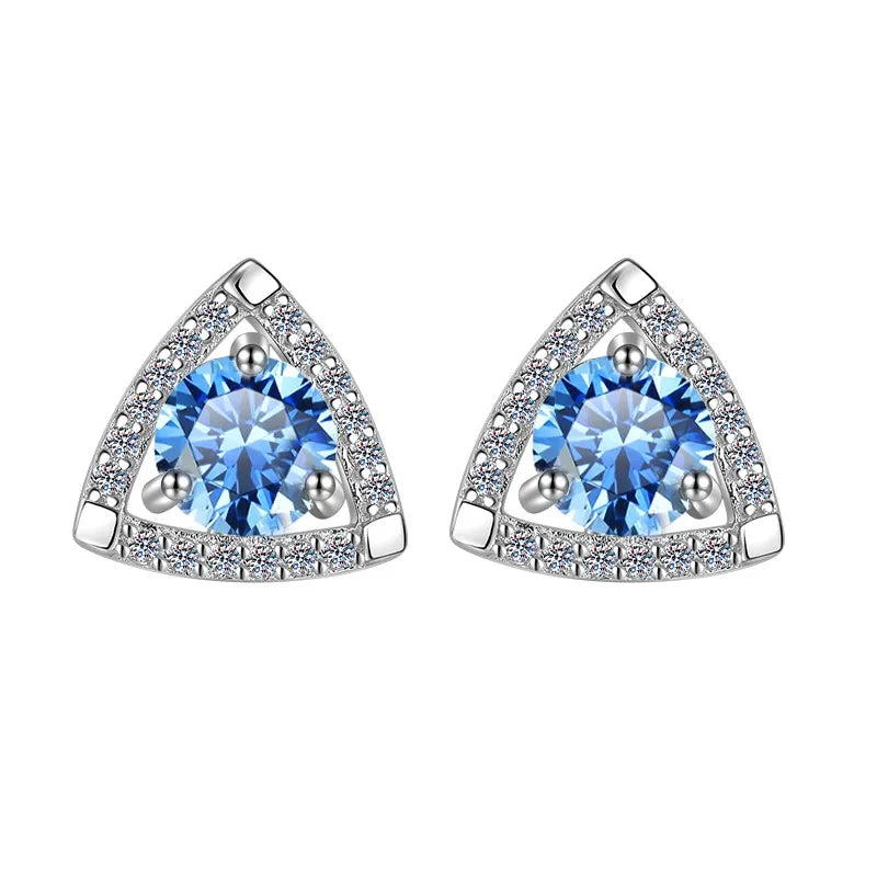Triangular Shield Women's Moissanite Earrings