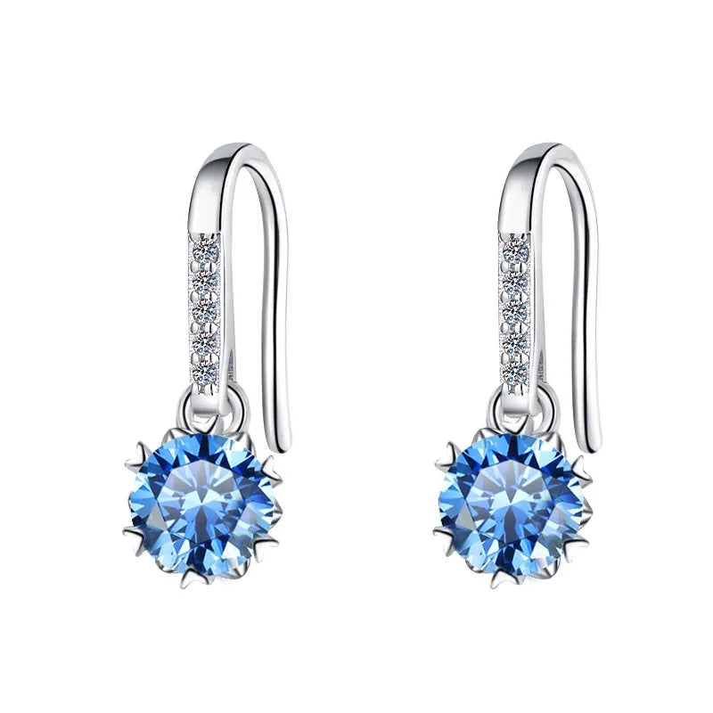 Snowflake 5mm Moissanite Earrings