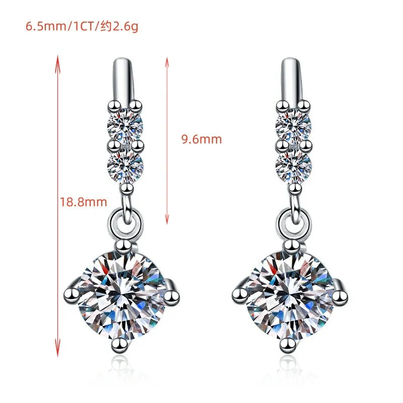 Fashion Moissanite Dangle Earrings