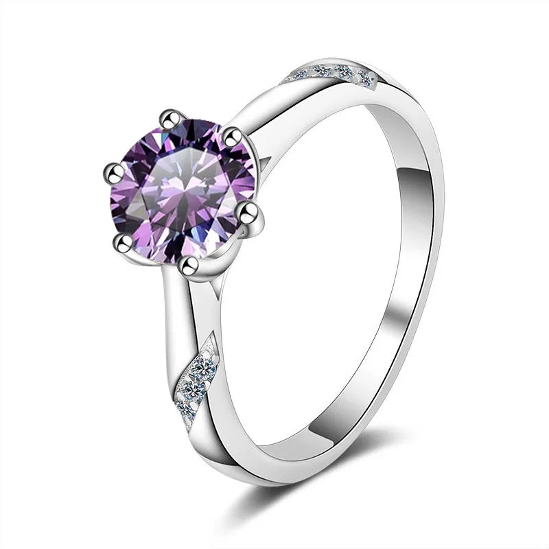 Colorful Moissanite Rings for Women