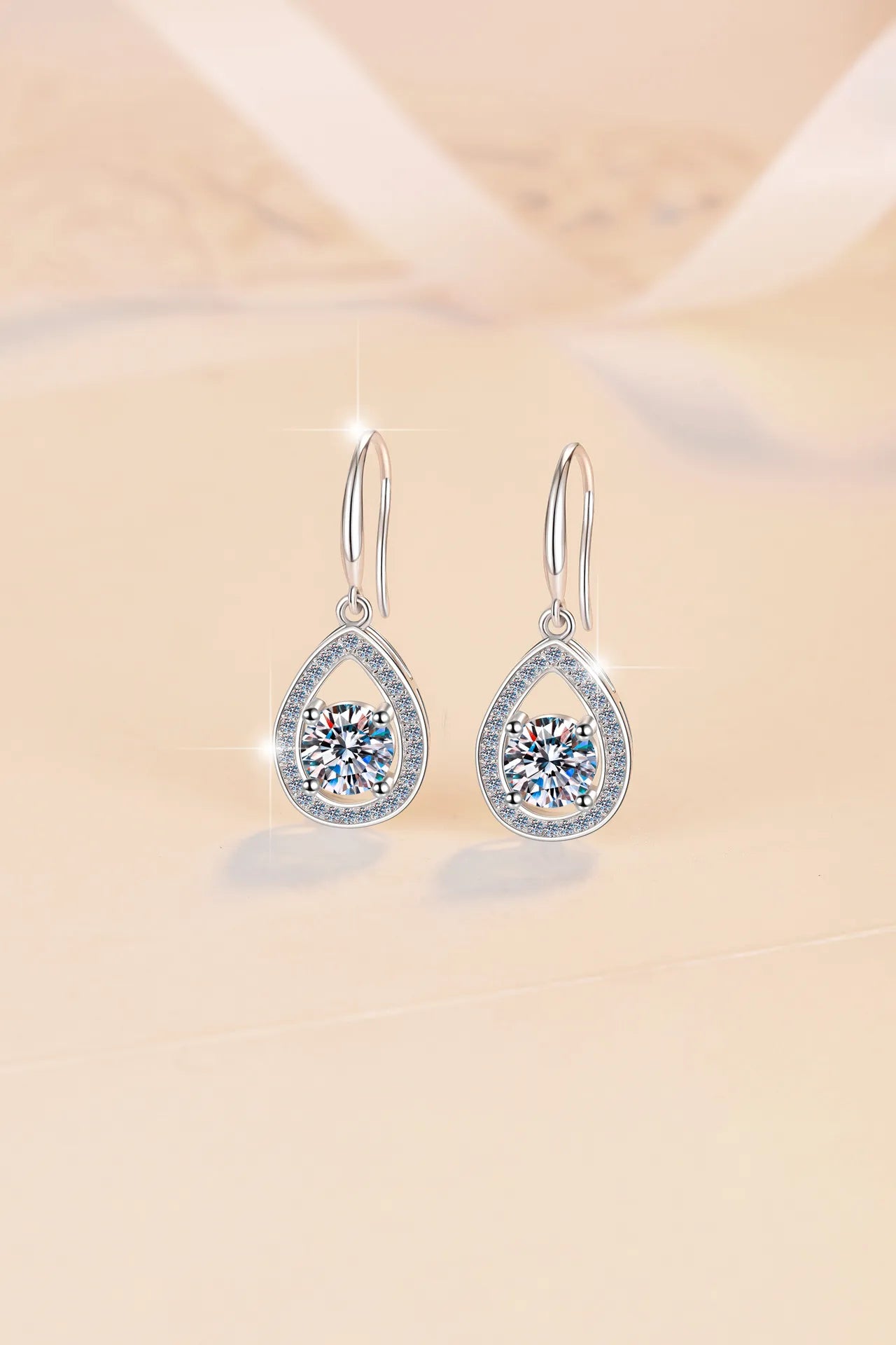 Bague en argent sterling 925 avec moissanite 1 carat