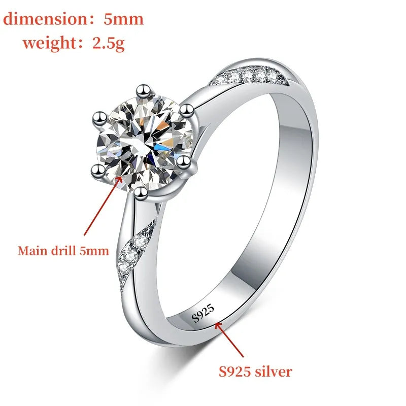 Colorful Moissanite Rings for Women