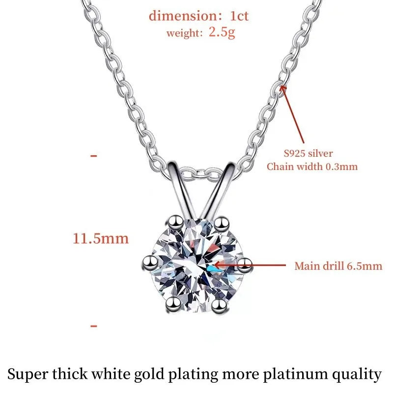 Color Moissanite Pendant Necklace
