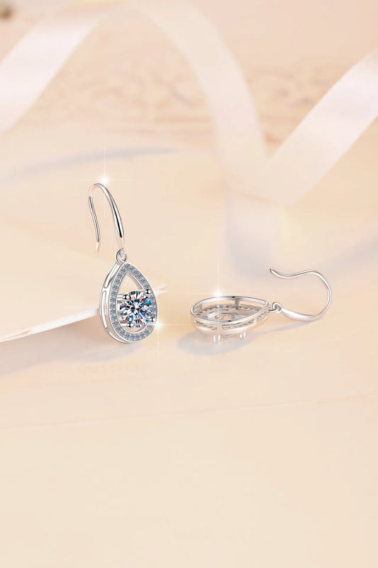 Bague en argent sterling 925 avec moissanite 1 carat