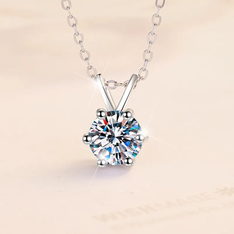 Color Moissanite Pendant Necklace