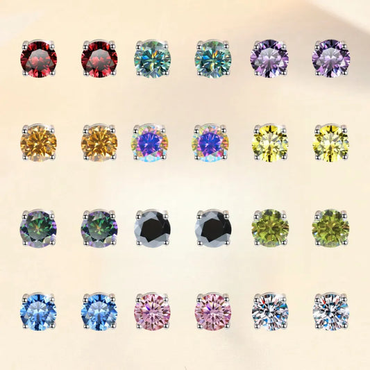 Color Moissanite Diamond Earrings