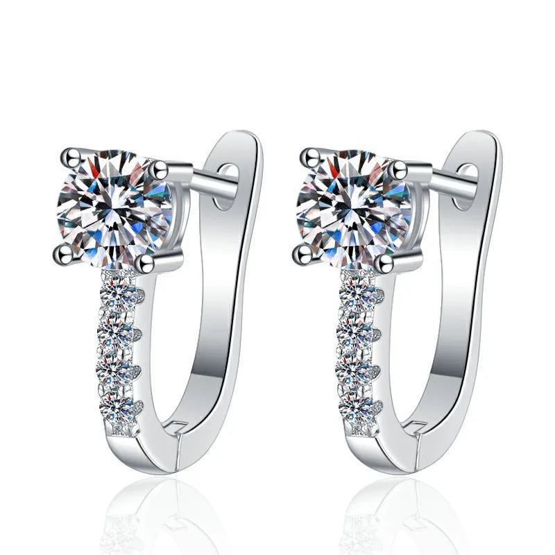 925 Sterling Silver Moissanite Earrings