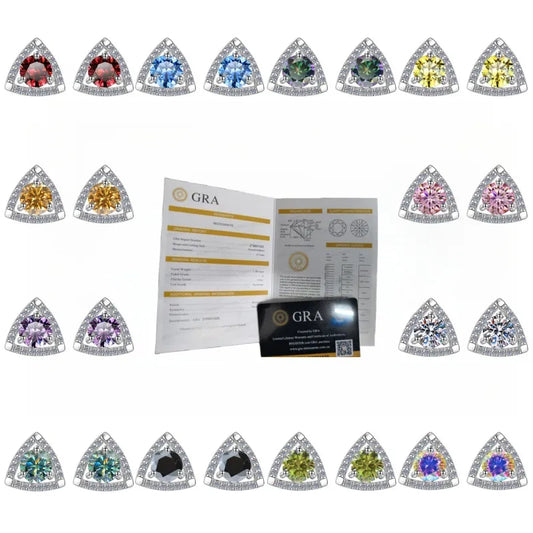 Triangular Shield Women's Moissanite Earrings