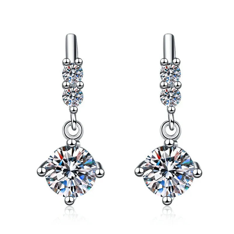 Fashion Moissanite Dangle Earrings