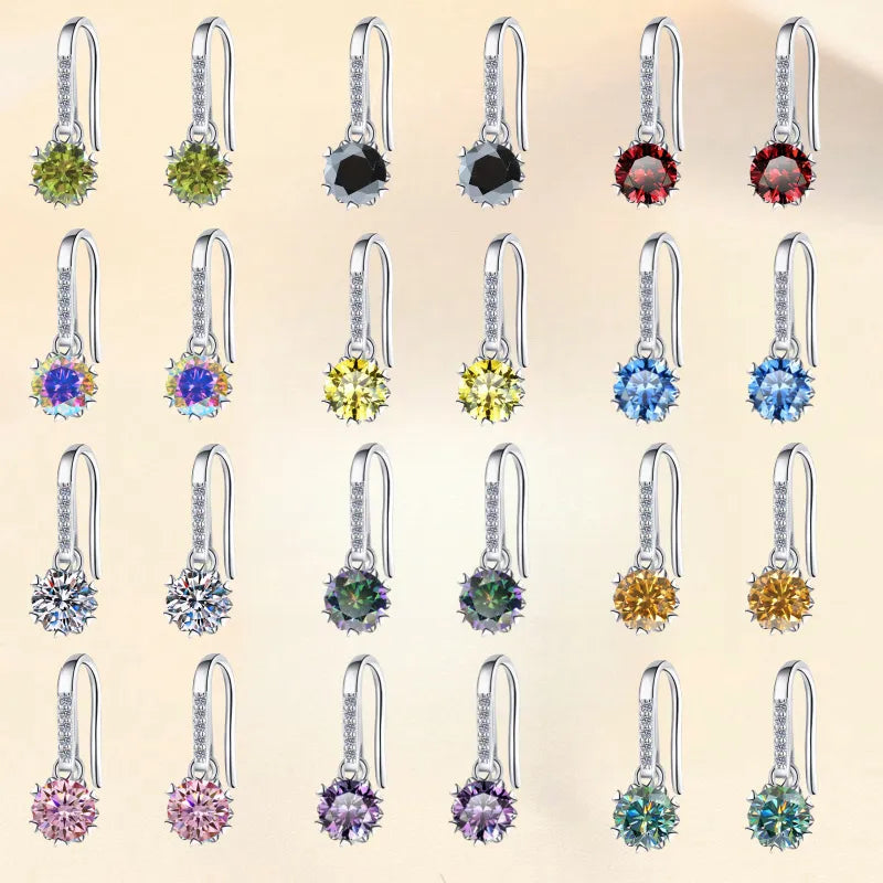 Snowflake 5mm Moissanite Earrings
