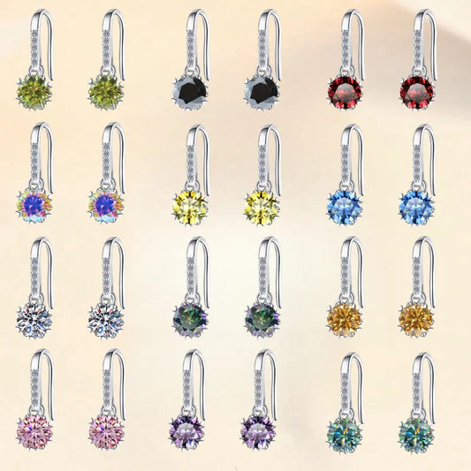 Snowflake 5mm Moissanite Earrings
