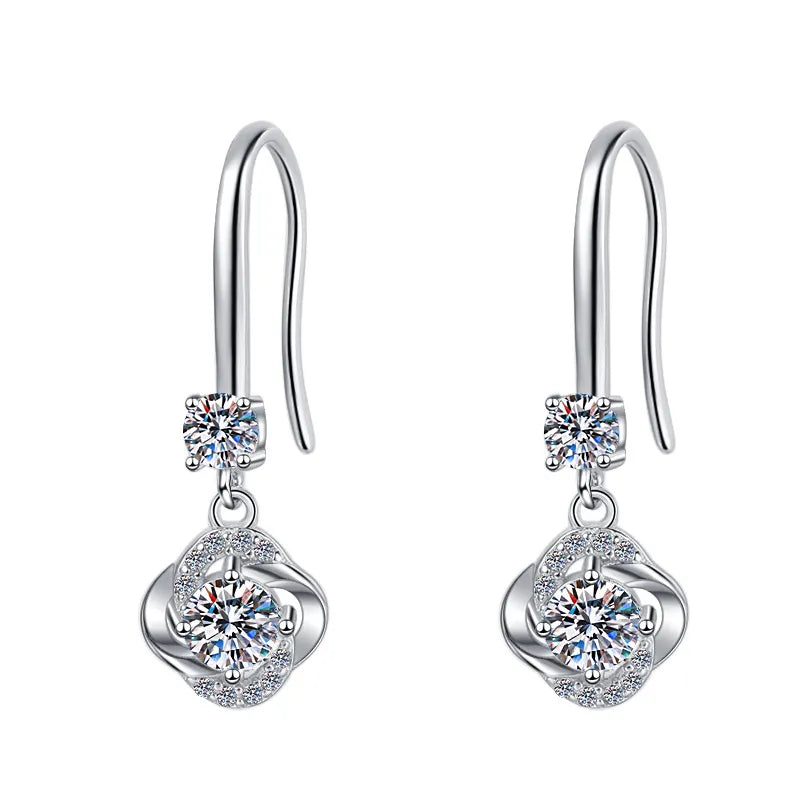 Temperament Moissanite Drop Earrings