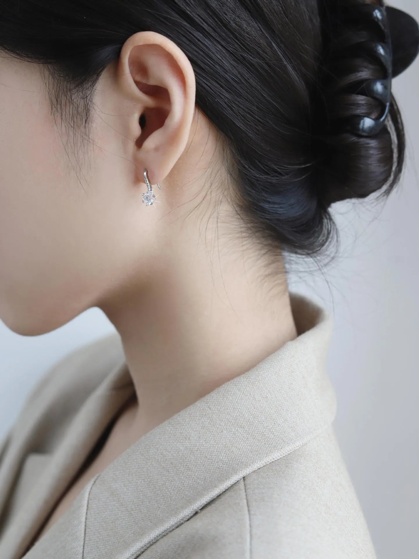 Snowflake 5mm Moissanite Earrings