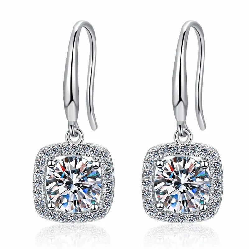 Personality Yellow Moissanite Earrings
