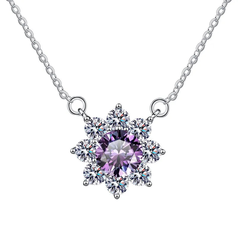 Snowflake 1 carat Moissanite Necklace