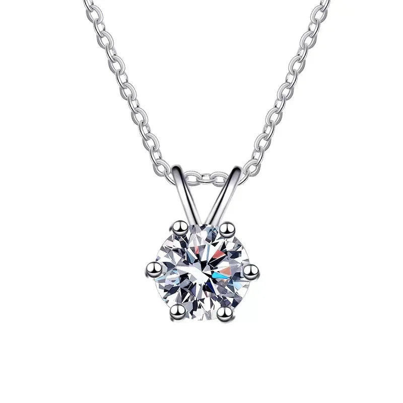 Color Moissanite Pendant Necklace