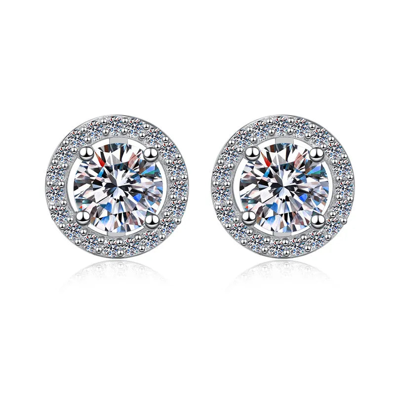 Advanced Blue Moissanite Earrings