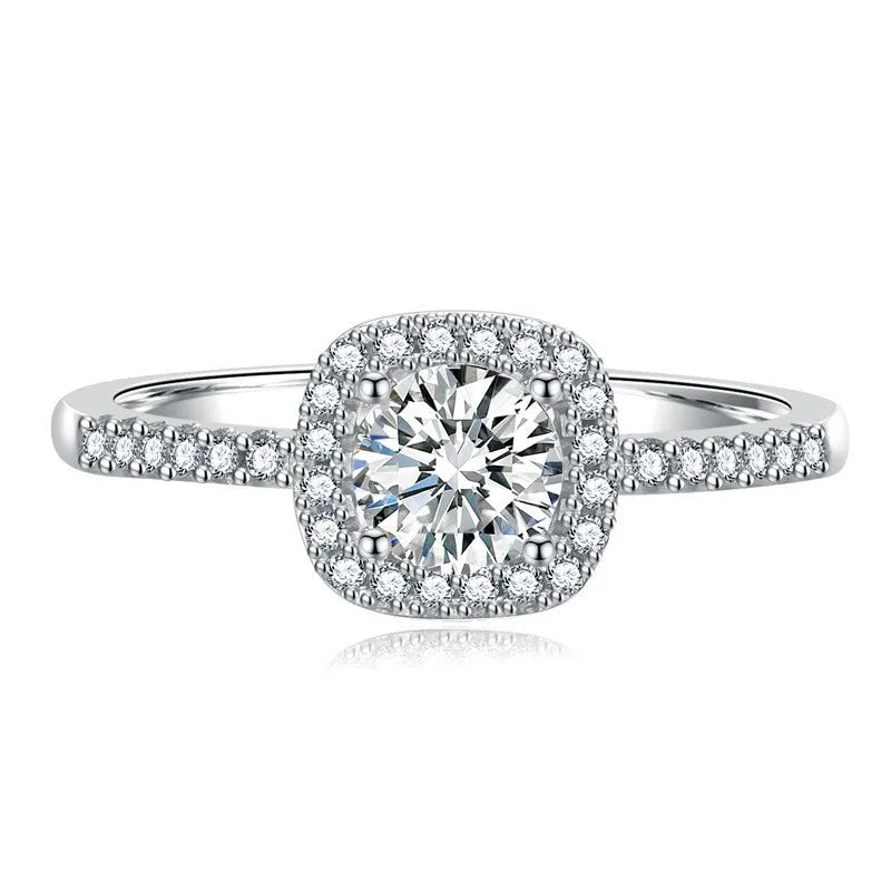 1 Carat Moissanite Ring 925 Sterling Silver