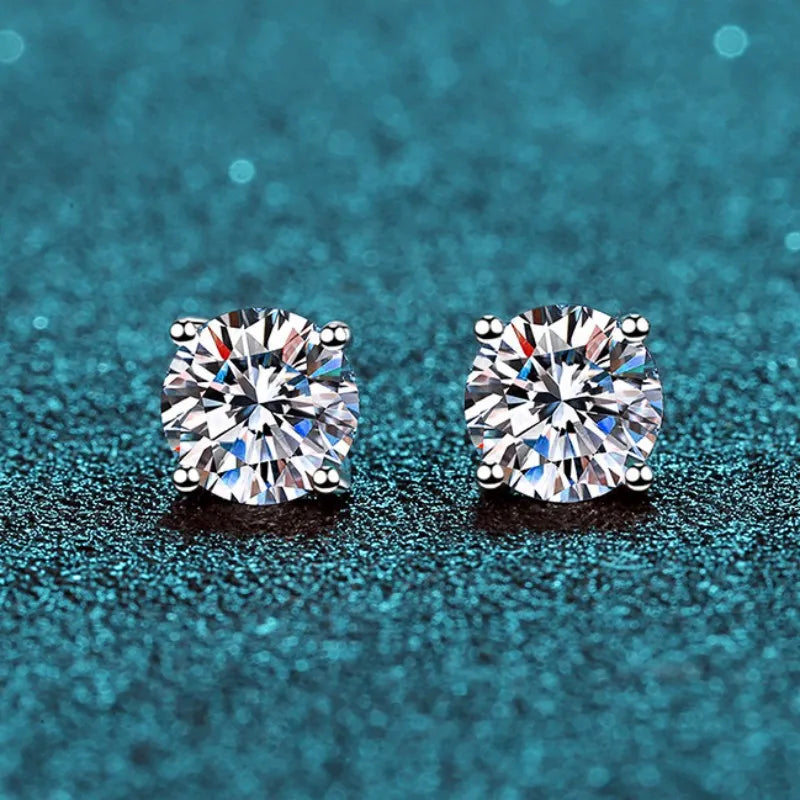 Color Moissanite Diamond Earrings