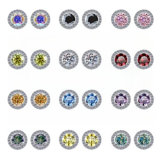 Advanced Blue Moissanite Earrings