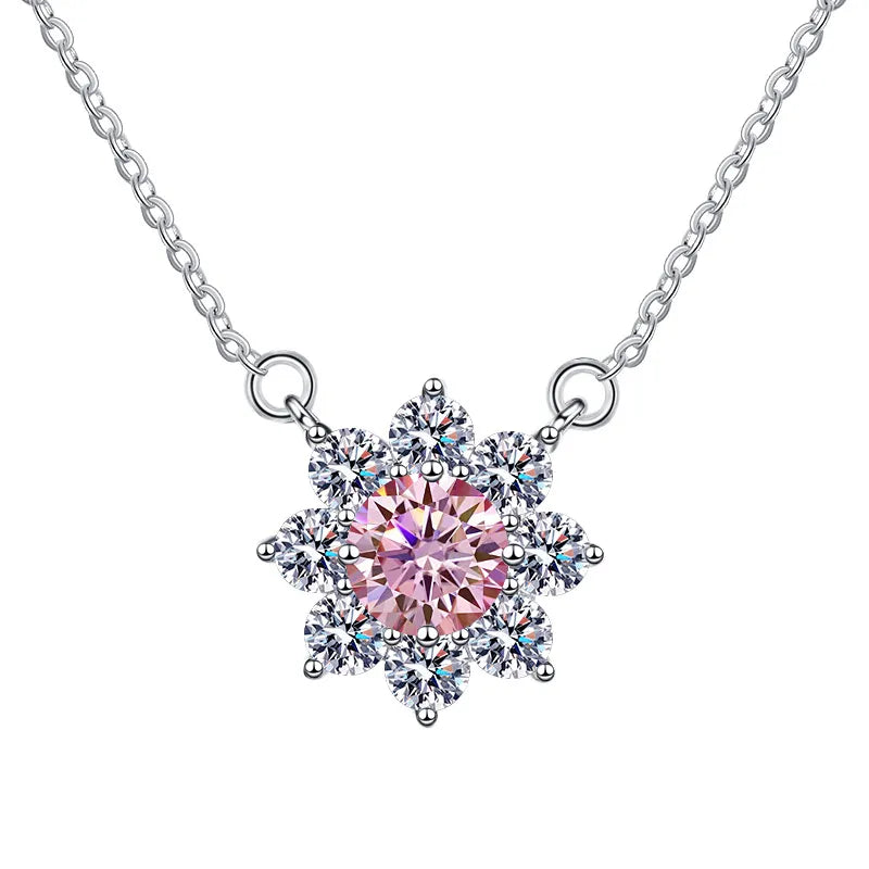 Snowflake 1 carat Moissanite Necklace