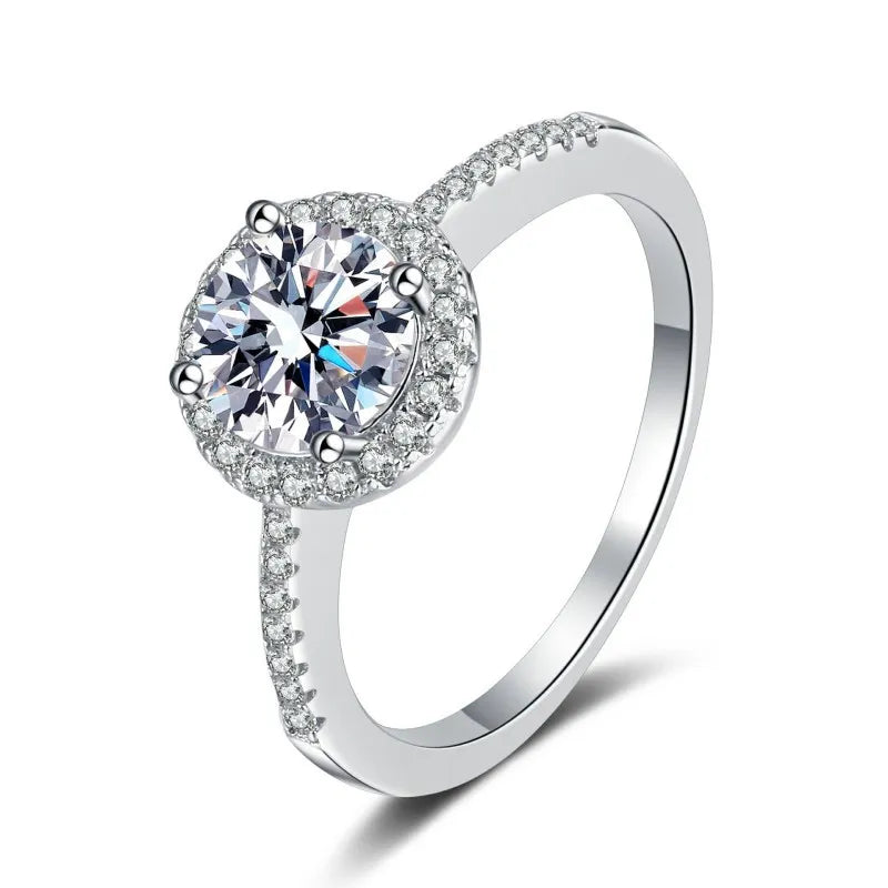 Dazzling 2 Carat Moissanite Ring 925 Silver