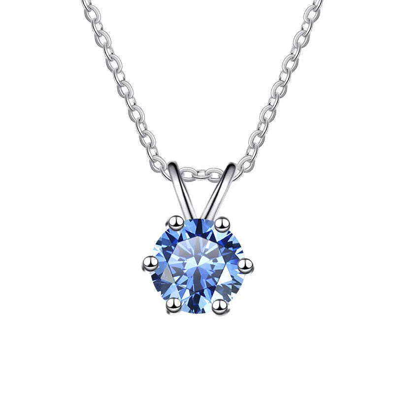 Color Moissanite Pendant Necklace