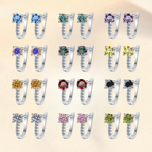 925 Sterling Silver Moissanite Earrings