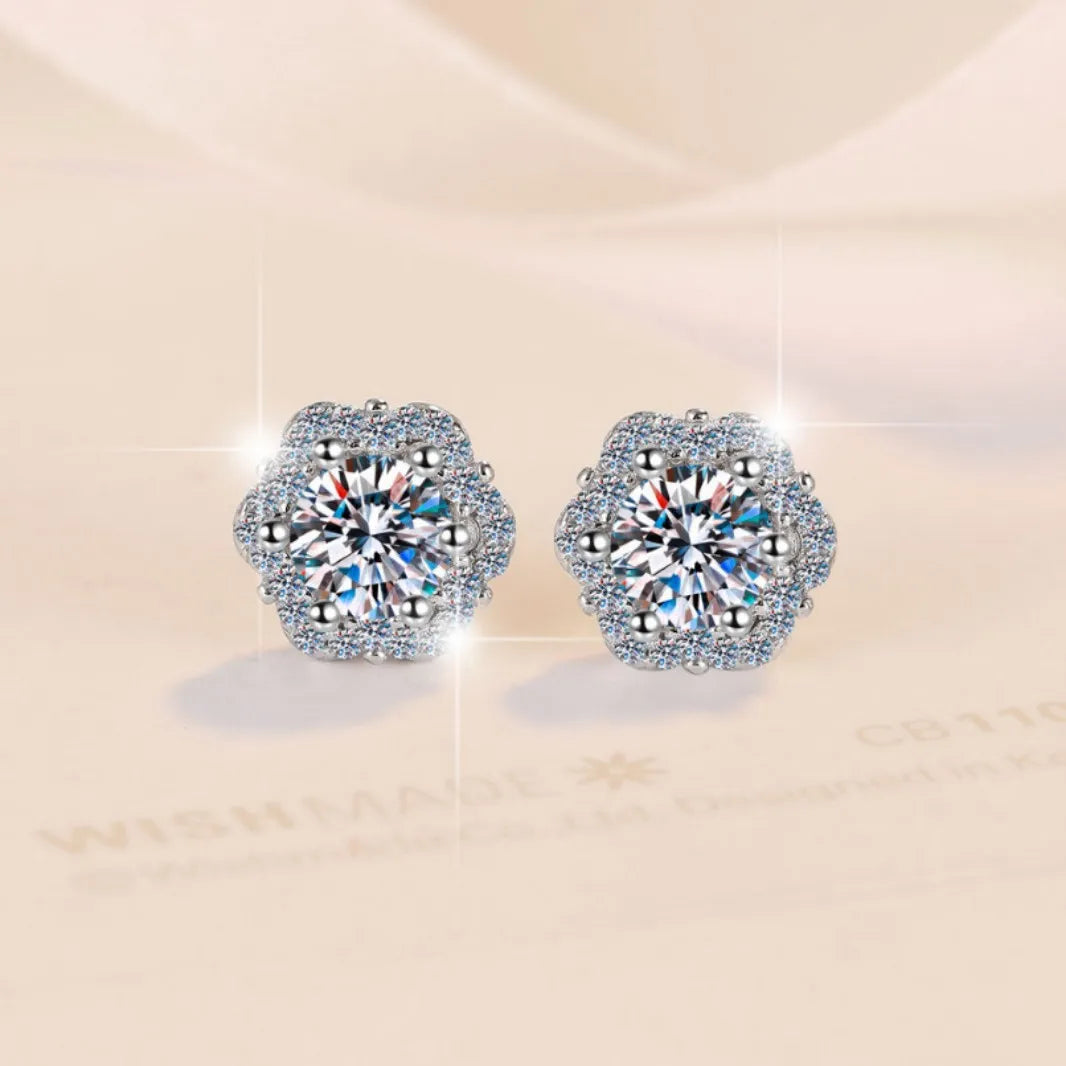 Color GRA Moissanite Earrings