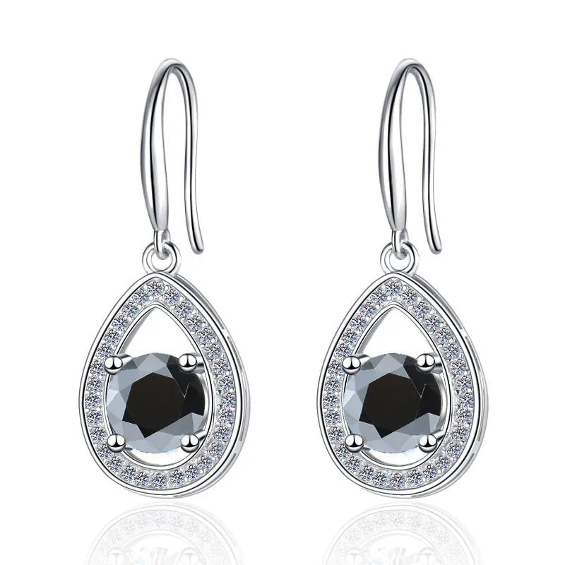 Bague en argent sterling 925 avec moissanite 1 carat