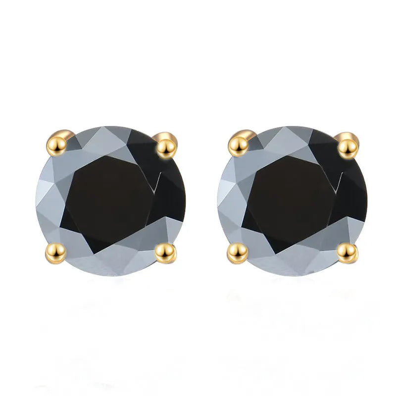 Plated 18K Gold Moissanite Studs