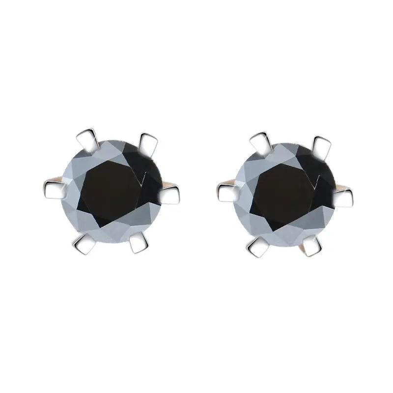 Color Moissanite Diamond Stud Earrings