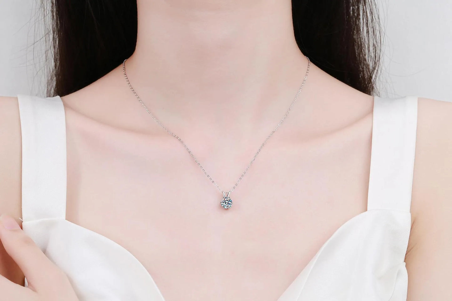 Color Moissanite Pendant Necklace