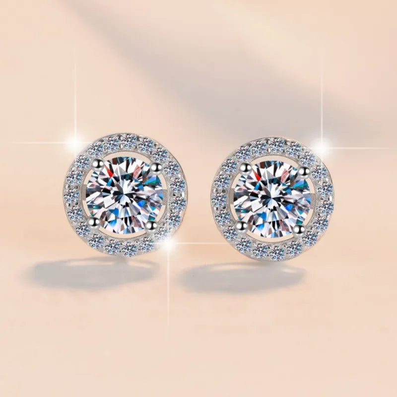 Advanced Blue Moissanite Earrings