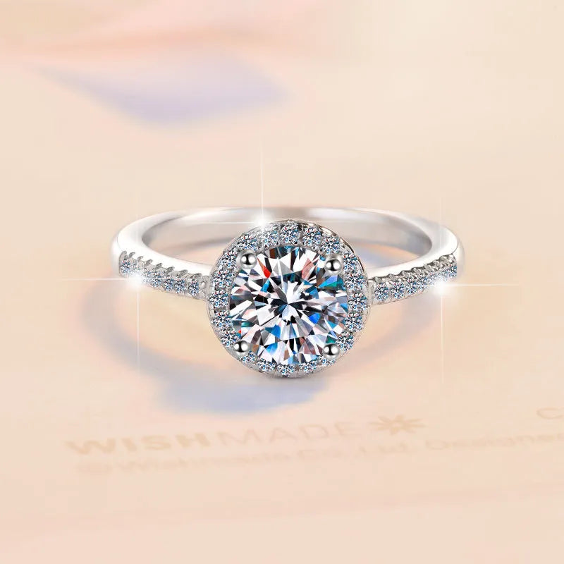 Dazzling 2 Carat Moissanite Ring 925 Silver