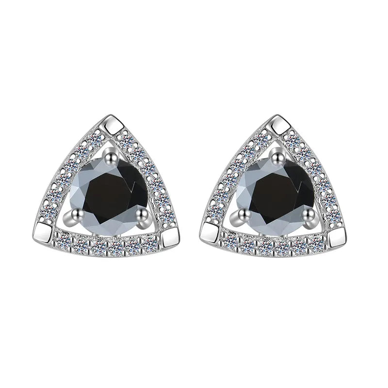Triangular Shield Women's Moissanite Earrings