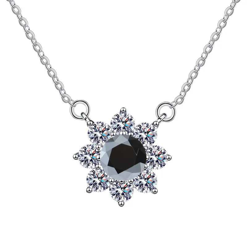 Snowflake 1 carat Moissanite Necklace