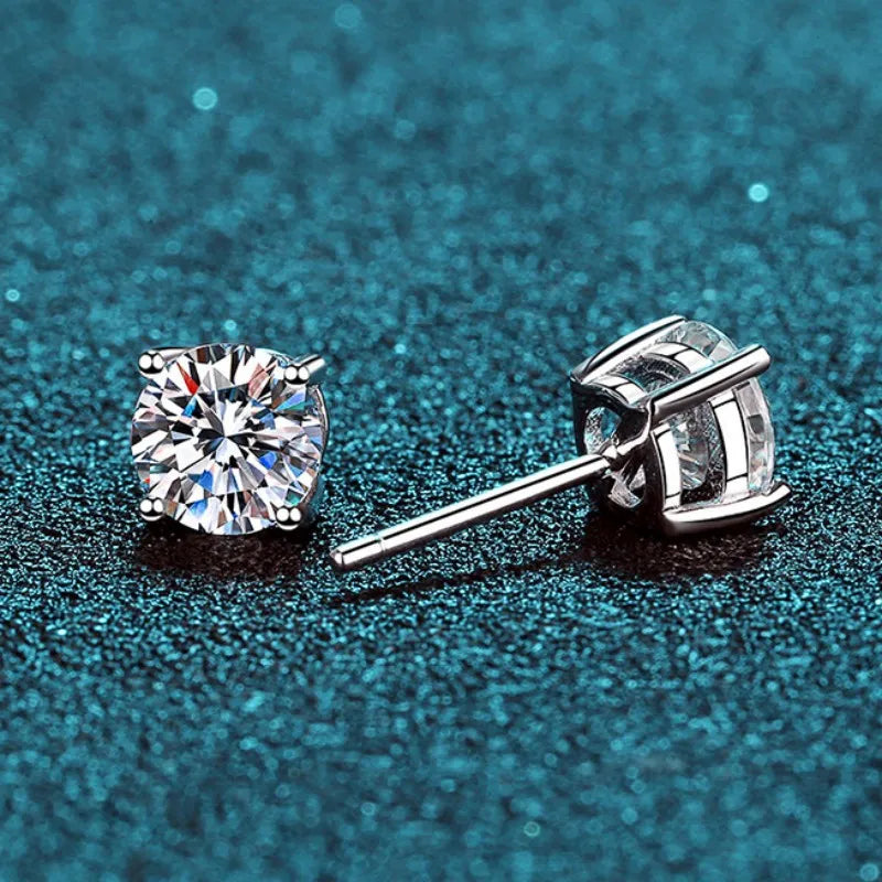 Color Moissanite Diamond Earrings