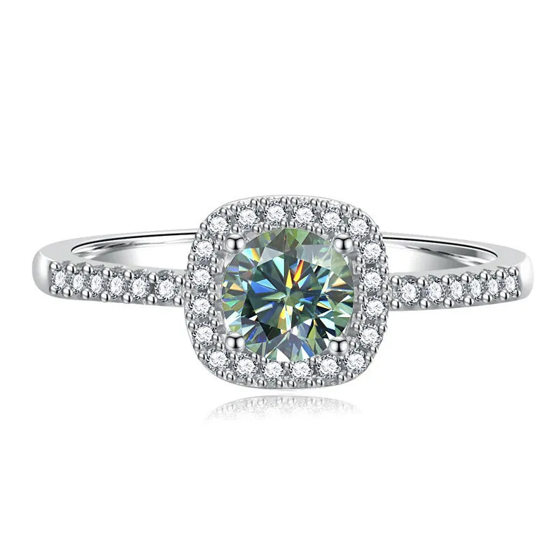 1 Carat Moissanite Ring 925 Sterling Silver