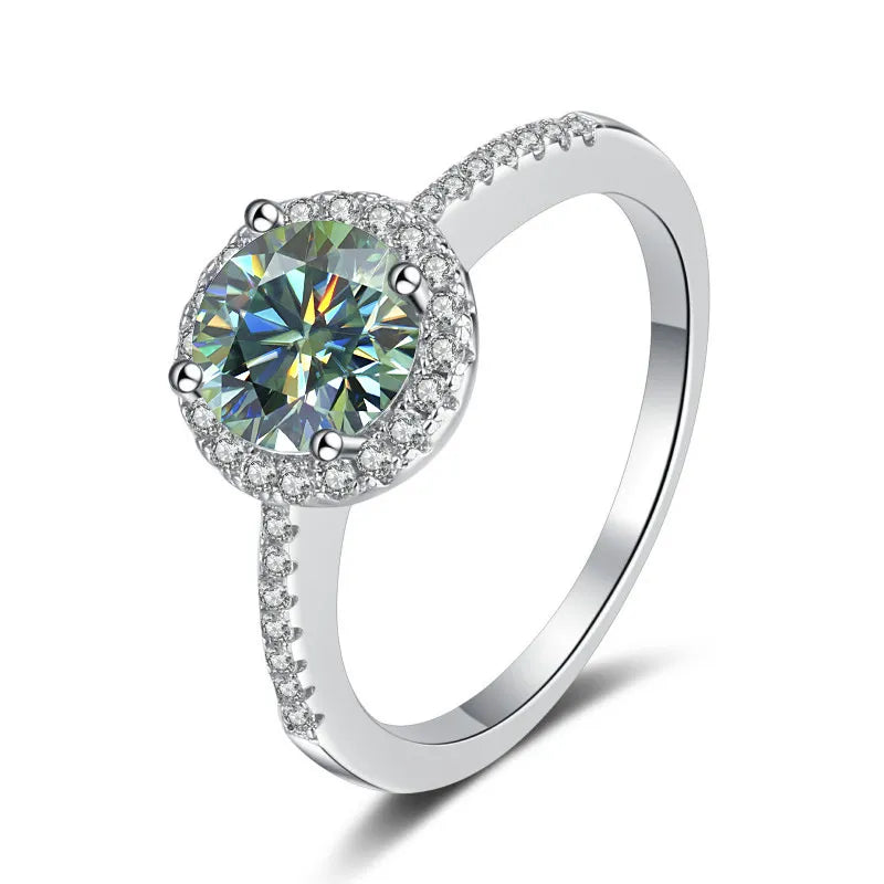 Dazzling 2 Carat Moissanite Ring 925 Silver