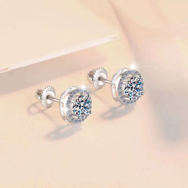 Advanced Blue Moissanite Earrings
