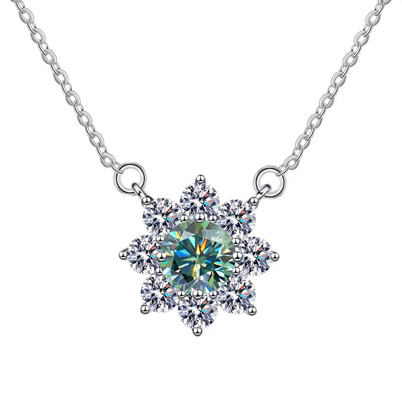 Snowflake 1 carat Moissanite Necklace