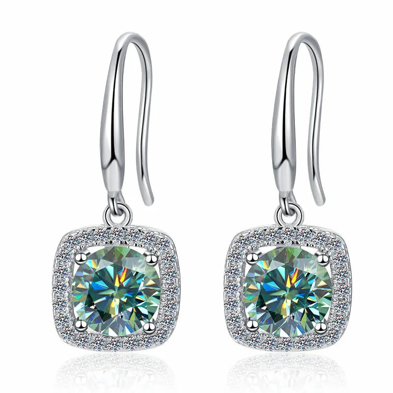 Personality Yellow Moissanite Earrings