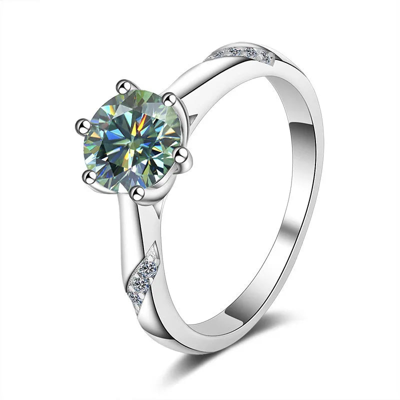 Colorful Moissanite Rings for Women